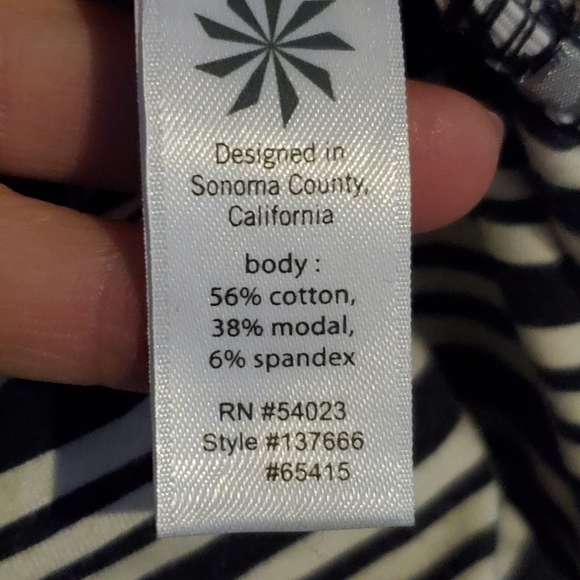 Athleta Striped Ruched Boatneck Midi Dress - Picture 7 of 8